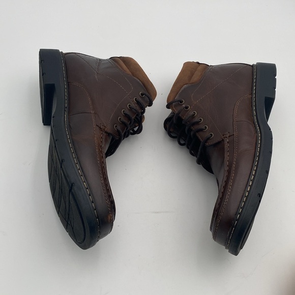 Dockers Dark Brown Leather Ankle Boots mens 11 office casual grandpa Y2K Work - Picture 8 of 13